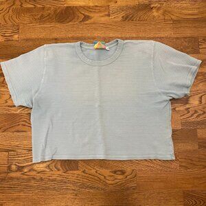 Big Bud Press Honeycomb Crop Top Baby Blue